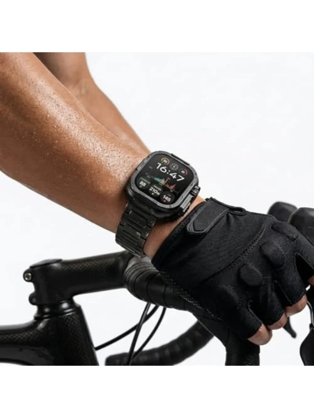 Rugged Titanium Case for Apple Watch Ultra 49mm, Lightweight 2-in-1 Metal Cover